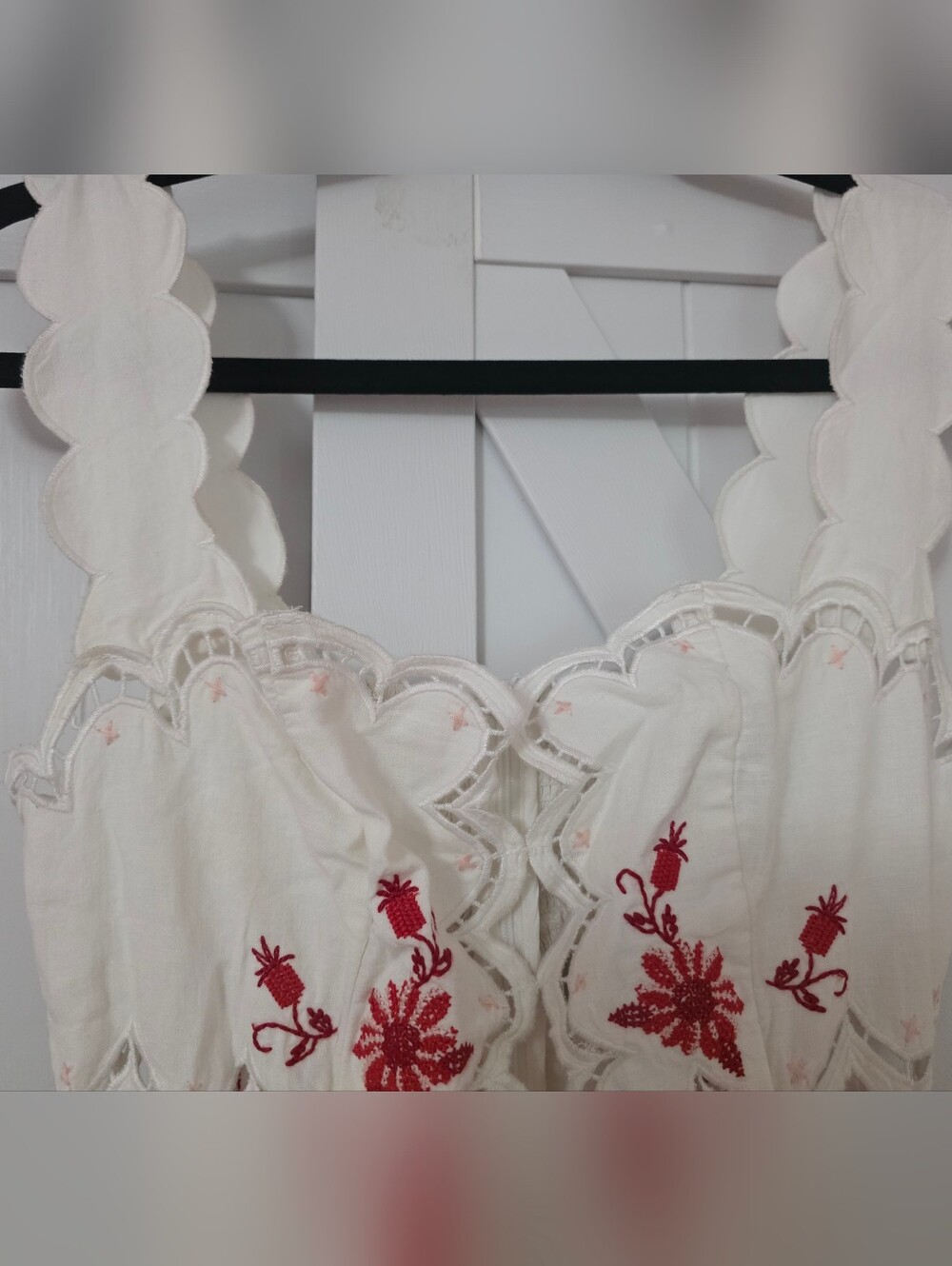 Farm Rio Richelieu Sunflower Linen-Blend Midi-Dress - Picture 8 of 8